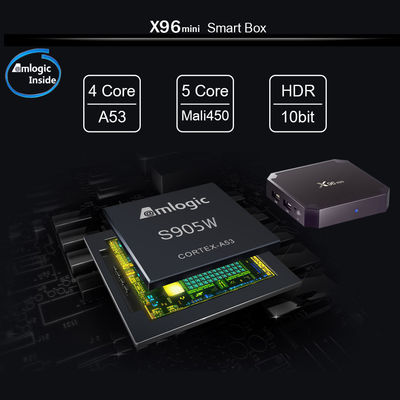 X96 มินิ Amlogic S905W Quad Core OTT กล่องทีวี Android 2GB 16GB 2.4GHz WiFi Android 9.0