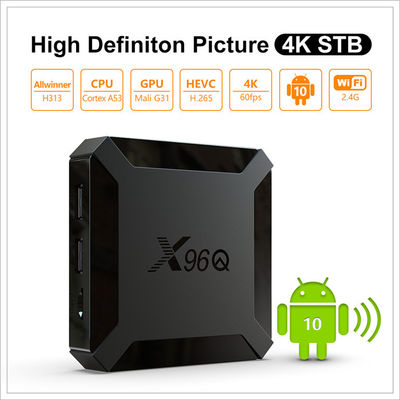 X96Q Smart Allwinner OTT Android TV Box H313 Quad Core 2GB 16GB การควบคุมด้วยเสียง