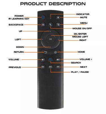 การเรียนรู้ IR มัลติฟังก์ชั่น Bluetooth Voice Remote Control DC 2.2v-3.6v