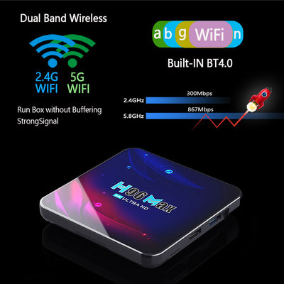 OTT H96 MAX กล่องสมาร์ททีวีขนาดเล็ก Rockchip RK3318 DDR4 8gb 64gb