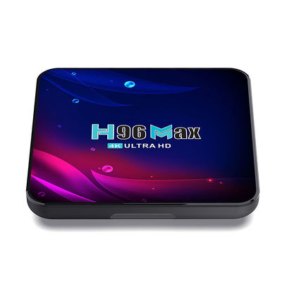 Dual Wifi BT H96 Max Ultra Hd Tv Box Rk3318 Android เครื่องเล่นมัลติมีเดียอัจฉริยะ