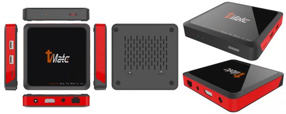 กล่อง Android TV พร้อมรีโมทคอนโทรลระบบปฏิบัติการ WiFi 2.4GHz/5GHz