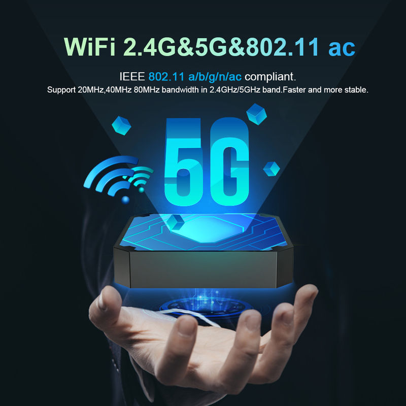 X96 ไฮบริด OTT Amlogic S905W4 กล่องติดตั้ง  Quad Core Android TV Box