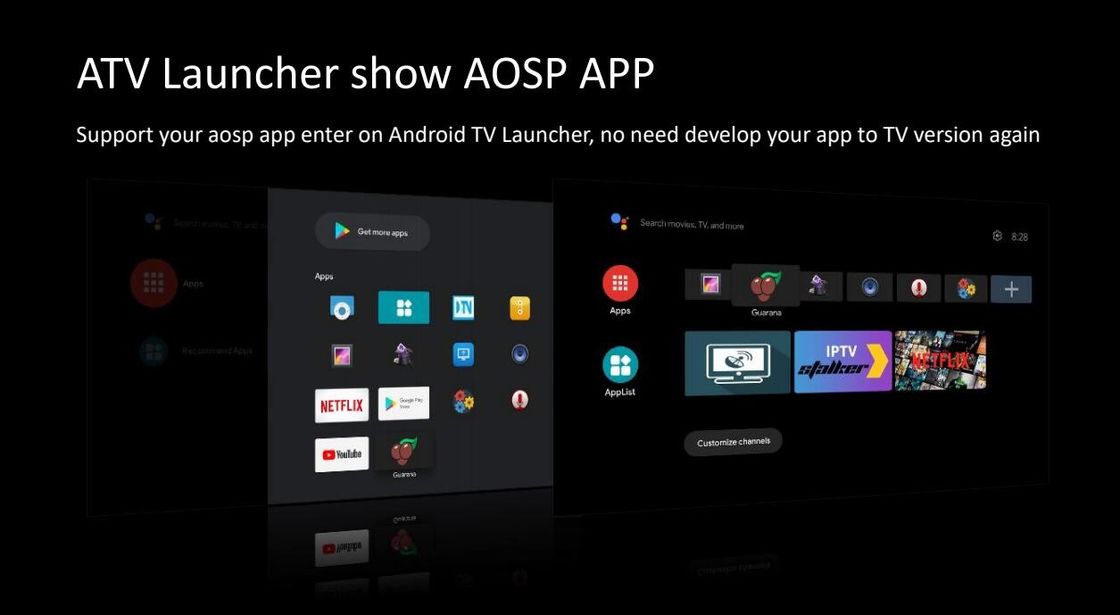 สมาร์ท 4k OTT Google Tv Box Quad Core Allwinner H313 Android10.0 ATV